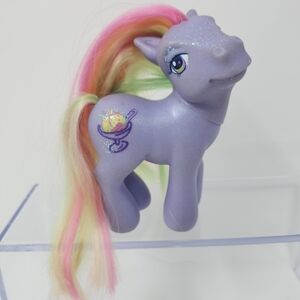 My Little Pony Glitter MLP G3 FRIENDSHIP RAINBOW Swirl Purple 2004 Hasbro